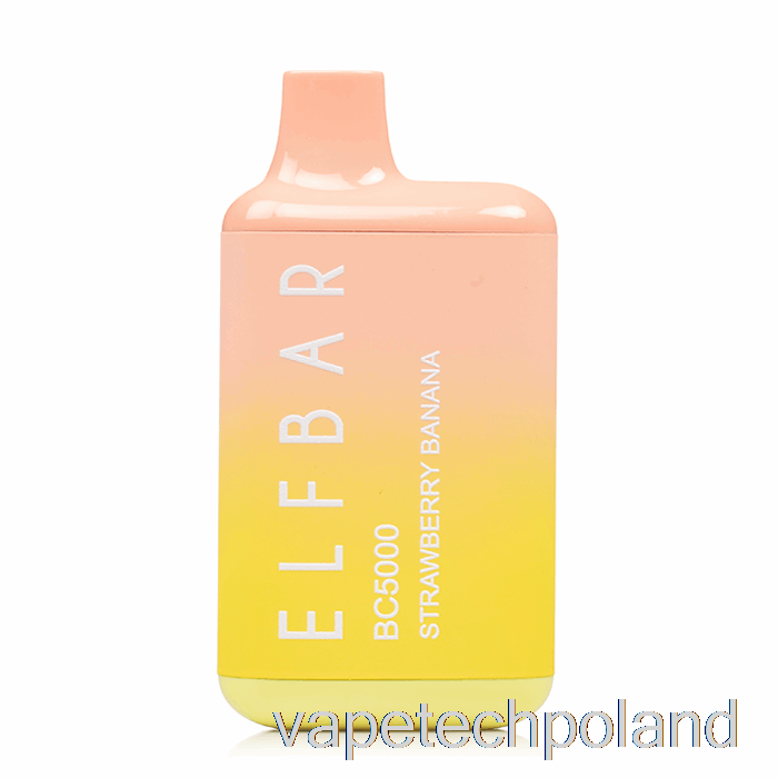 Vape Shop Warszawa Bc5000 0% Zero Nikotyny Jednorazowy Truskawkowy Banan
